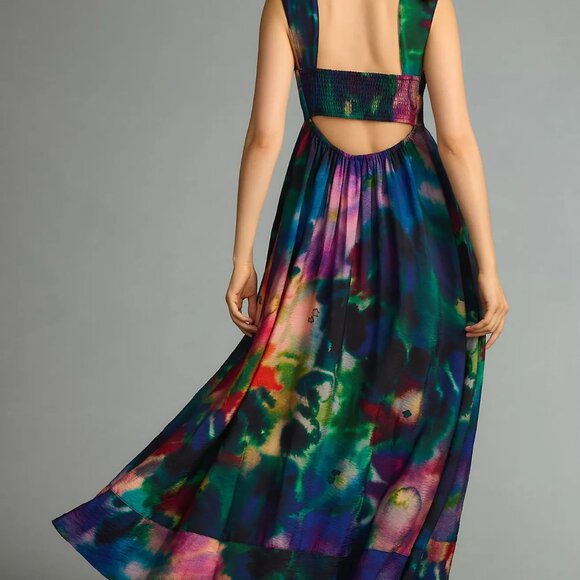 Anthropologie watercolor Maxi Dress - Picture 2 of 9